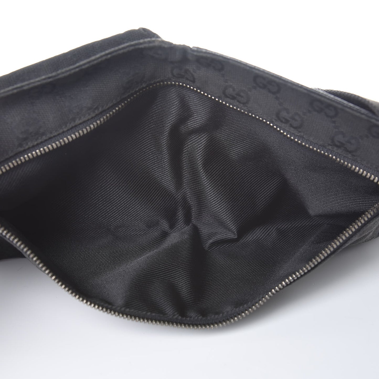 GG Monogram Double Pocket Belt Bag Black