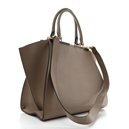 Fendi Vitello Dolce Shiny Nappa Petite 3Jours Tote Tortora Emerald 3 of 12