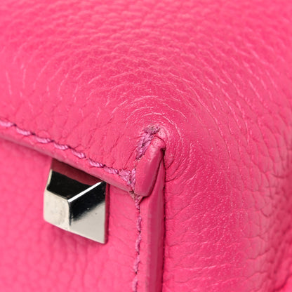 MCM Grained Calfskin X-Mini Milla Tote Beetroot Pink 15 of 16