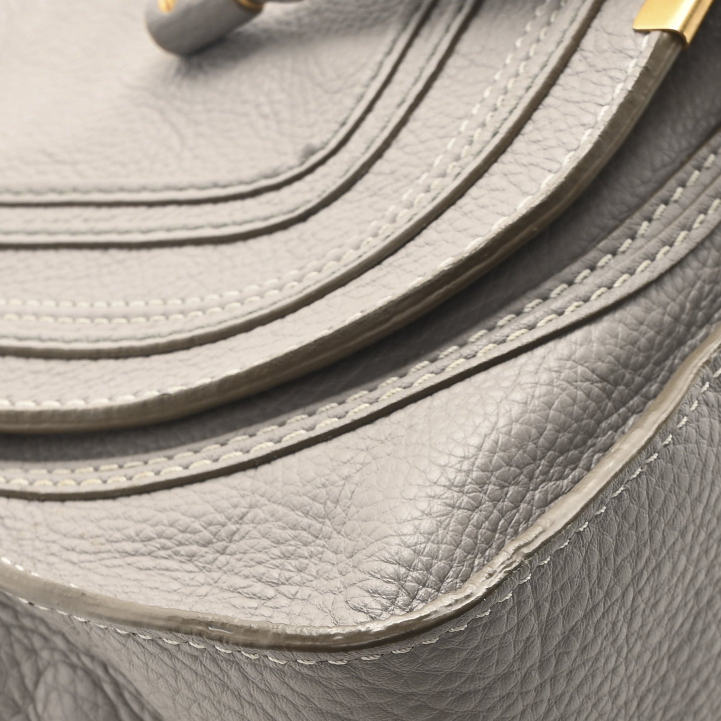 Calfskin Small Marcie Satchel Cashmere Grey