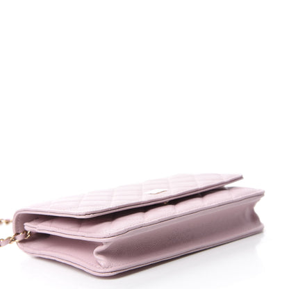 Chanel Caviar Quilted Wallet On Chain WOC Light Pink 4 of 12