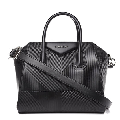 Givenchy Calfskin Geometric Embossed Small Antigona Black 1 of 10