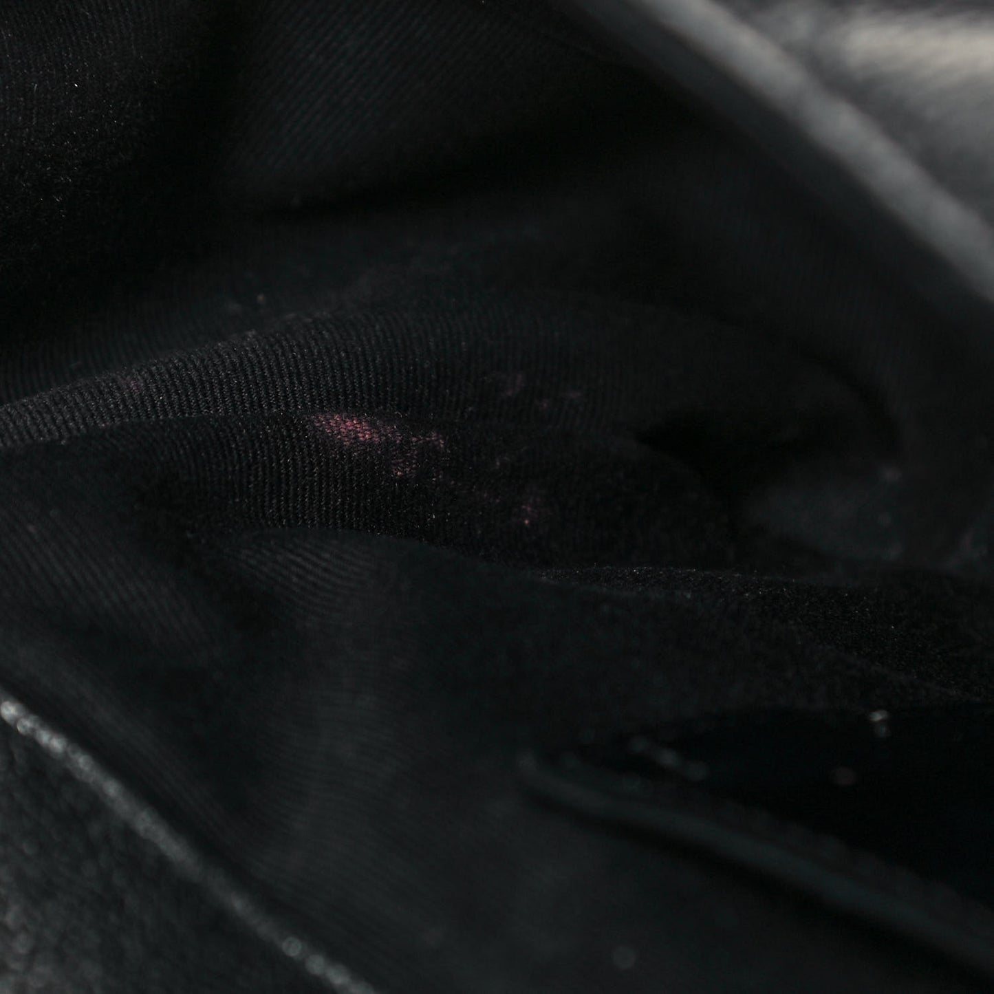 Sheepskin Tri-Quilt Monogram Medium College Bag Black