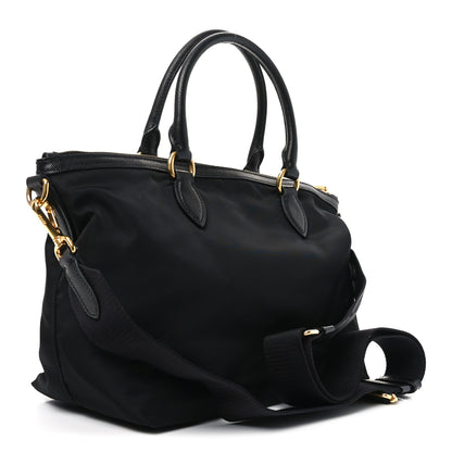 Prada Tessuto Nylon Saffiano Shopping Tote Black 3 of 10