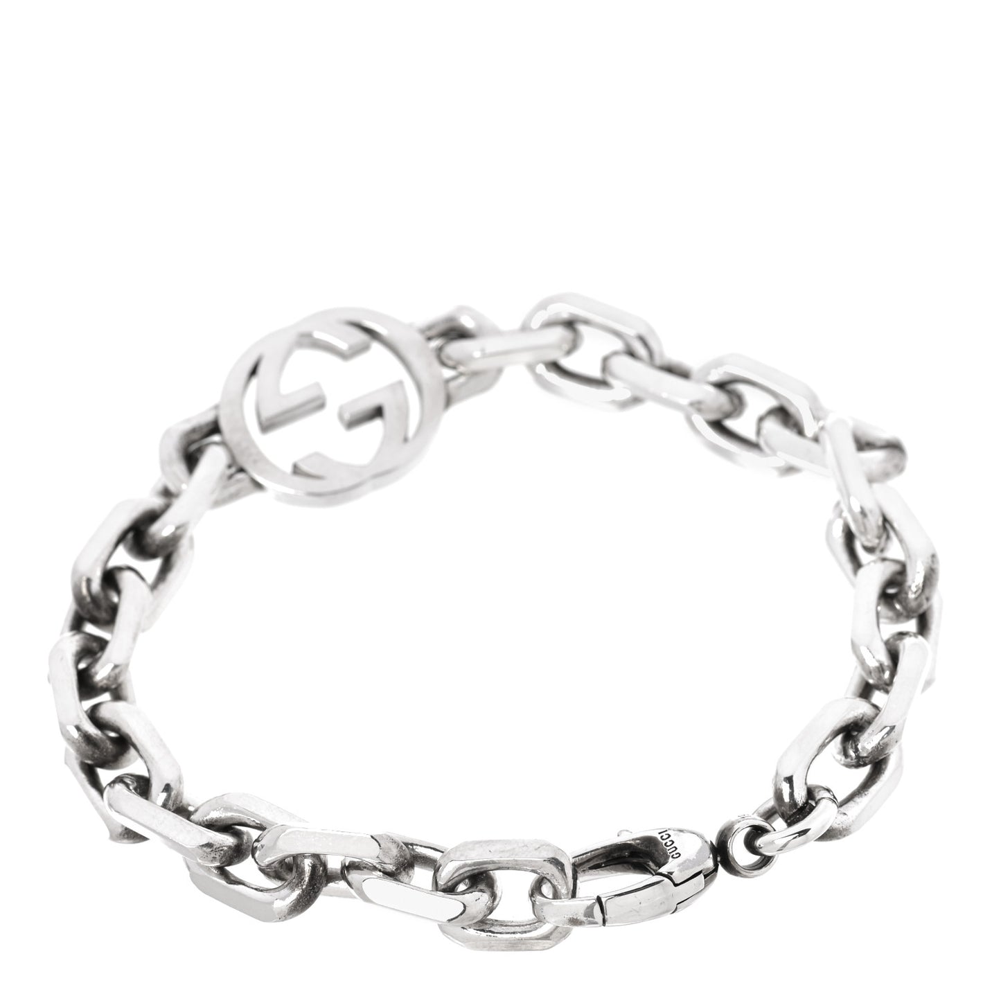 Sterling Silver Interlocking G Link Bracelet