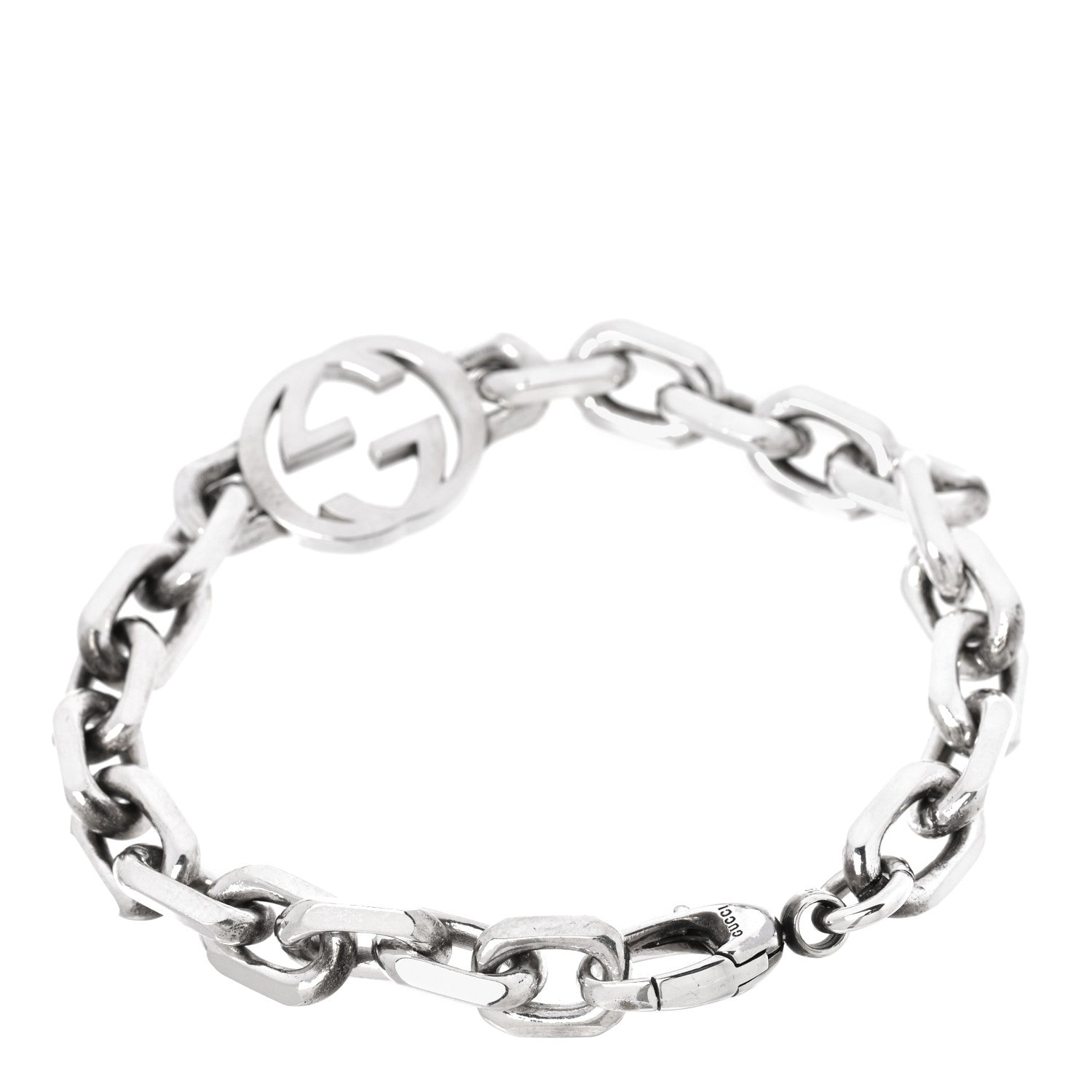 Gucci Sterling Silver Interlocking G Link Bracelet 2 of 6