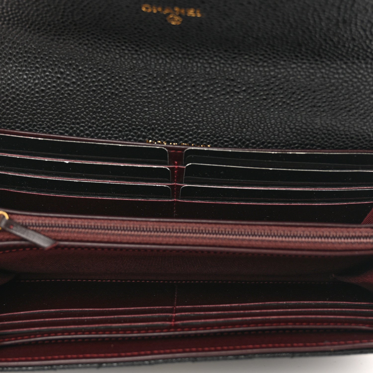 Chanel Caviar Quilted Large Gusset Flap Wallet Black 5 of 9