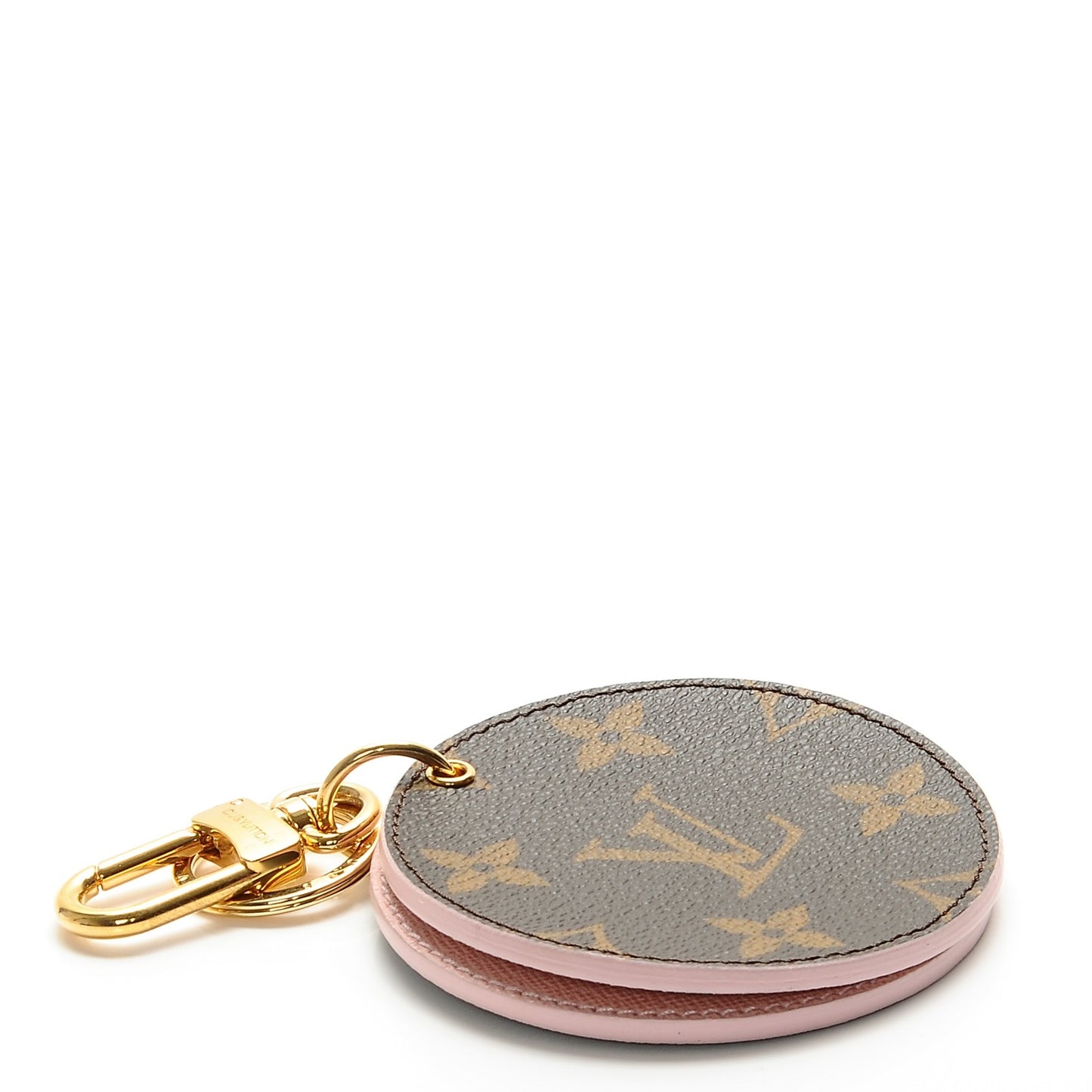 Monogram LV Mirror Key Holder Rose Ballerine