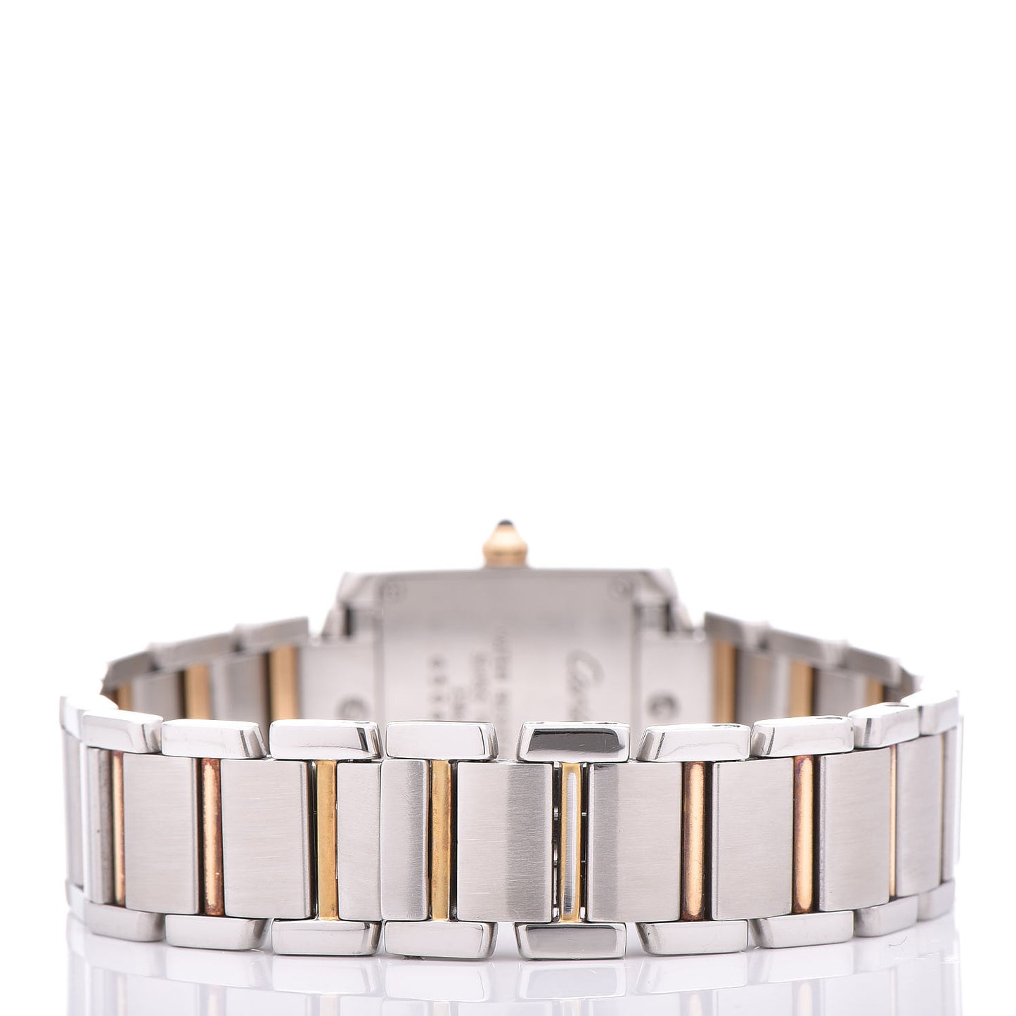 Stainless Steel 18K Yellow Gold 20mm Tank Francaise Quartz Watch
