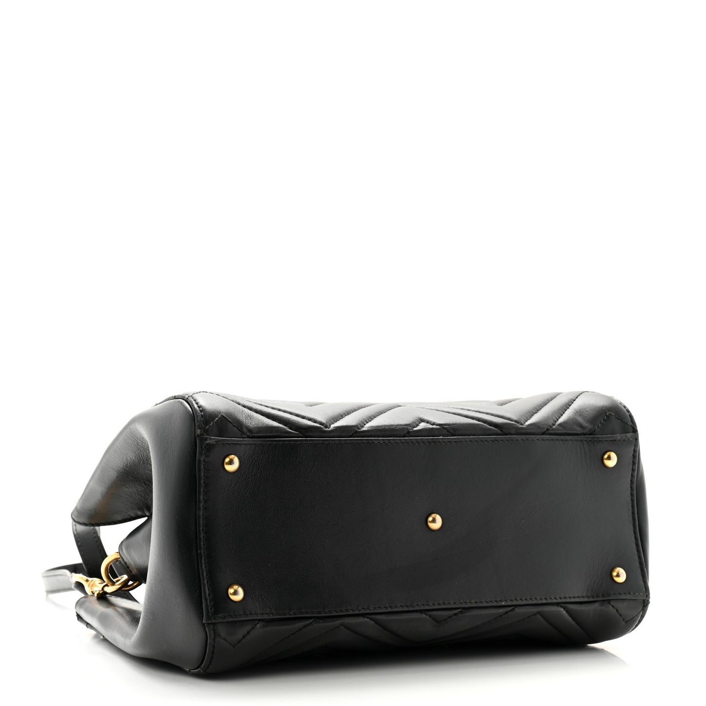 Calfskin Matelasse Small GG Marmont Tote Black