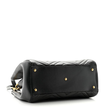Gucci Calfskin Matelasse Small GG Marmont Tote Black 4 of 15