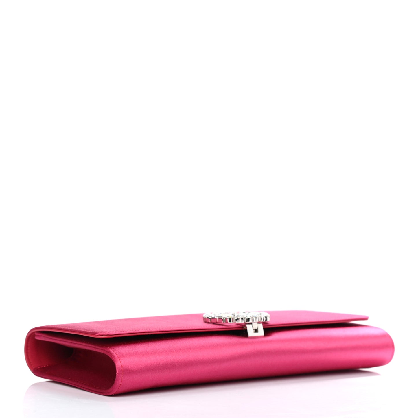 Satin Crystal GG Sparkling Clutch Pink