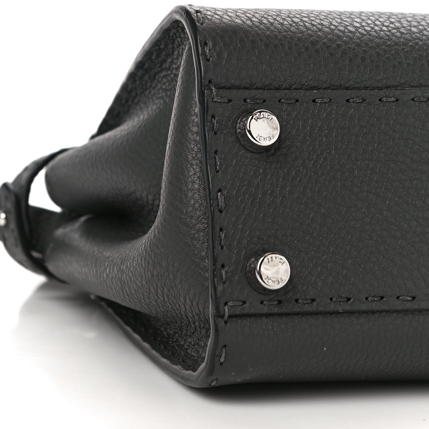 Cuoio Romano Selleria Bi-Color Mini Peekaboo Iconic Satchel Asfalto Latte