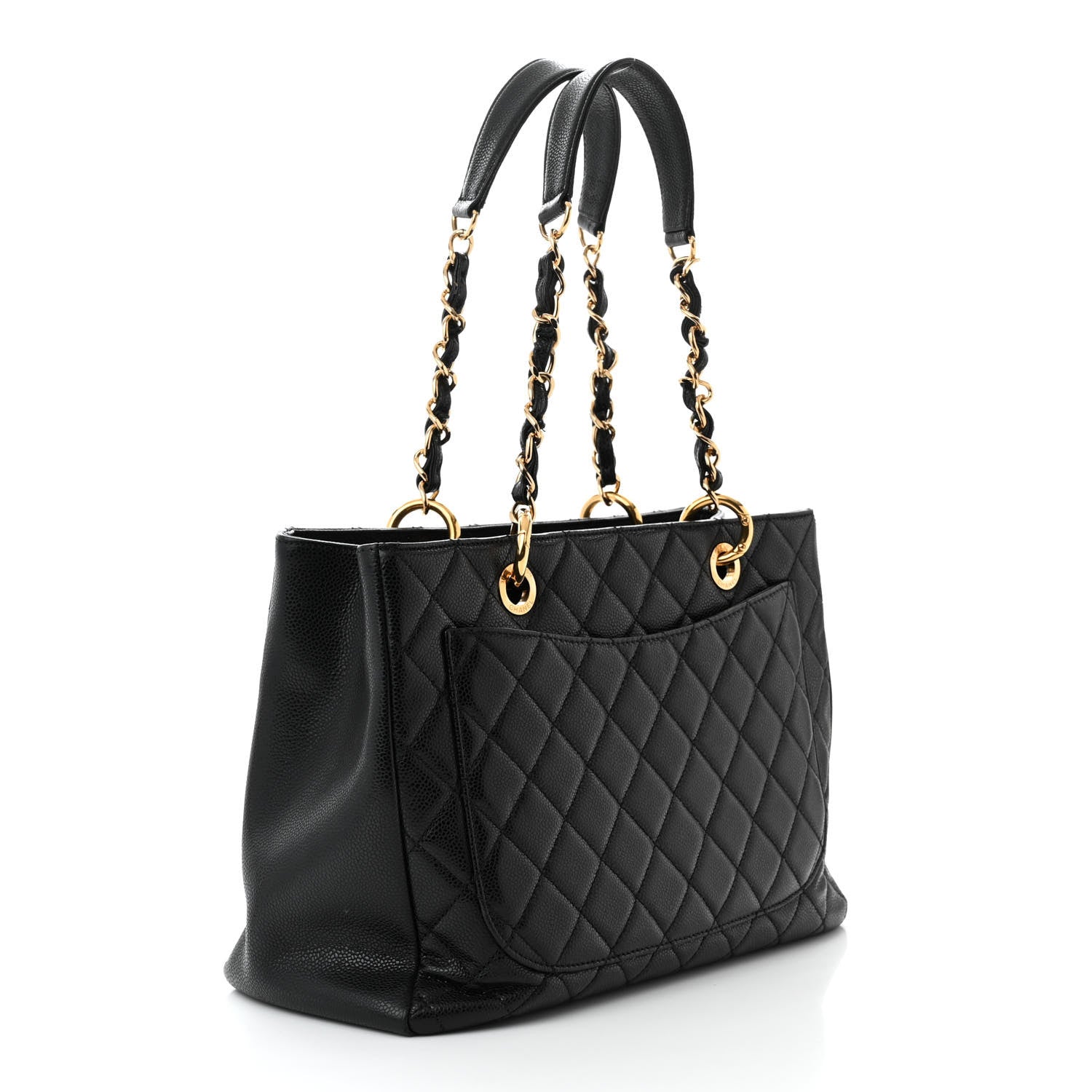 Chanel Caviar Quilted Grand Shopping Tote GST Black 3 of 11