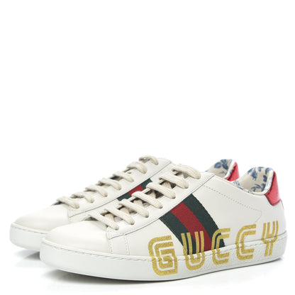 Gucci X SEGA Calfskin Ayers Web Guccy Womens Ace Sneakers 36 White 3 of 9