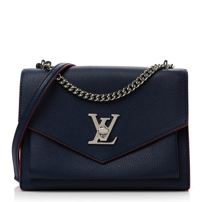 Louis Vuitton Soft Calfskin Mylockme Chain Bag BB Marine Rouge 1 of 7