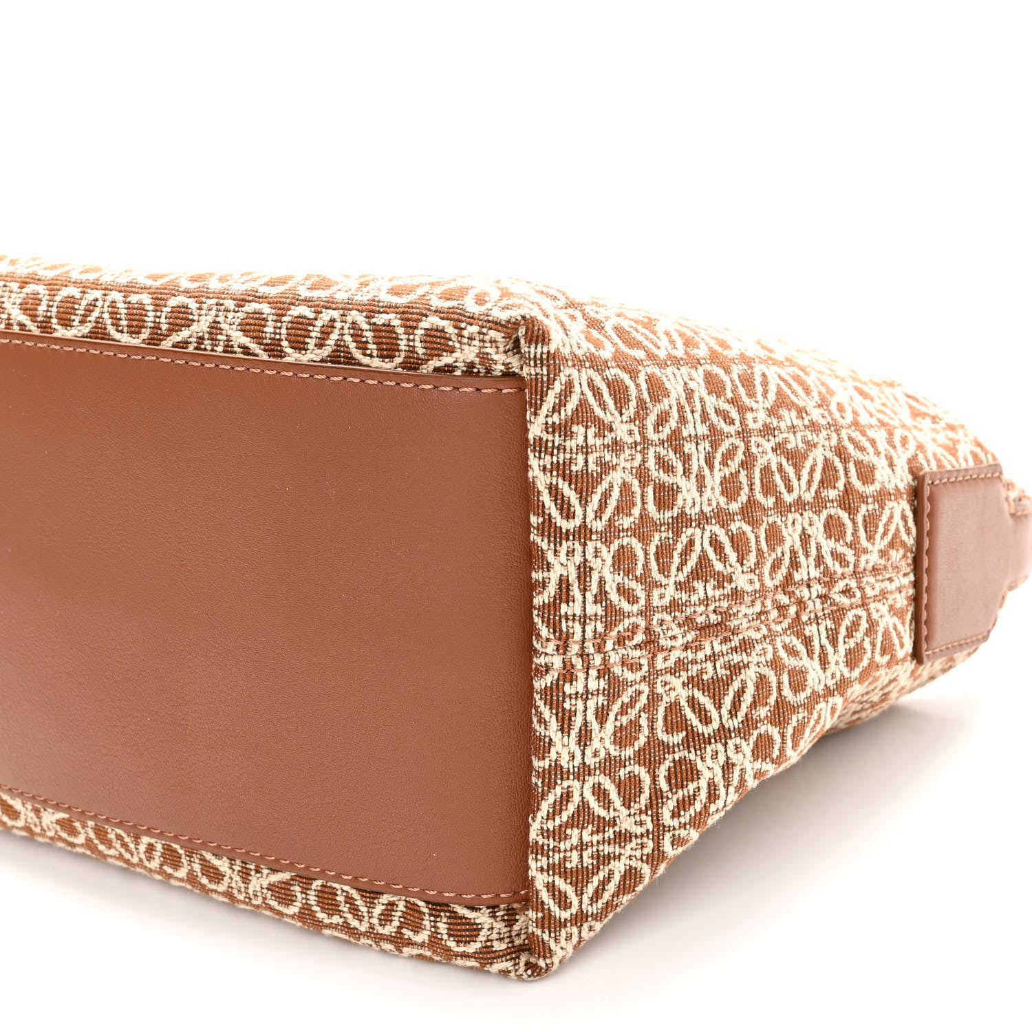Loewe Jacquard Anagram Calfskin Small Cubi Bag Tan Pecan 10 of 11