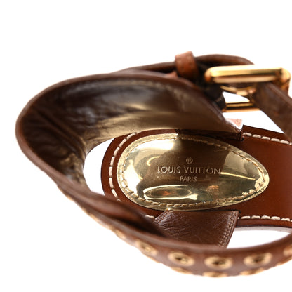 Louis Vuitton Calfskin Monogram Passenger Sandals 37 Cognac 8 of 10