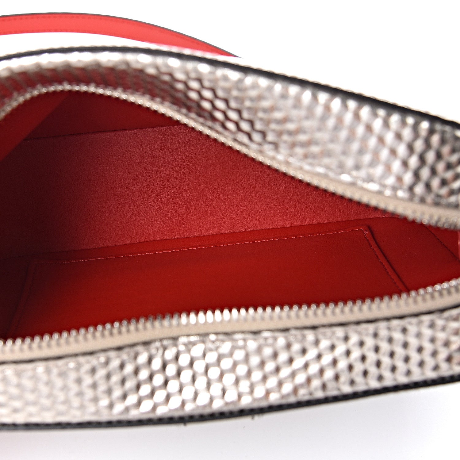 Christian Louboutin Givre Calfskin Glitter Cubiste Mini Rubylou Perle Platine 7 of 12