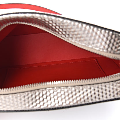 Christian Louboutin Givre Calfskin Glitter Cubiste Mini Rubylou Perle Platine 7 of 12