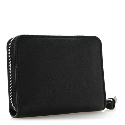 Louis Vuitton Calfskin Lockme Zippy Coin Purse Black 3 of 8