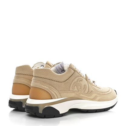 Chanel Fabric CC Womens Sneakers 36.5 Light Beige 4 of 9