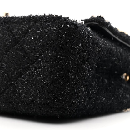 Chanel Boucle Tweed Enamel Charms Mini Rectangular Flap Black 9 of 9