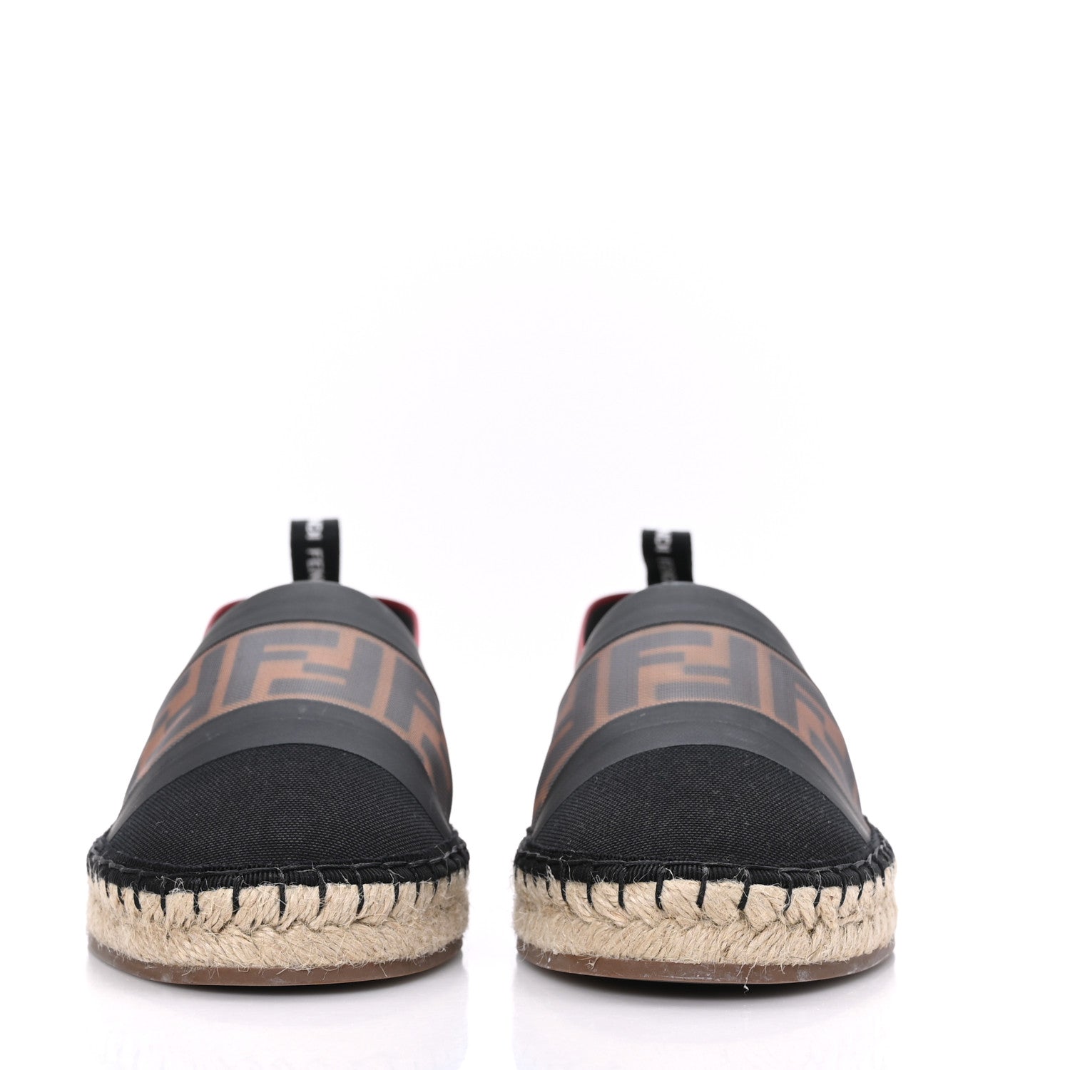Fendi Canvas Mesh FF Colibri Espadrilles 39.5 Black Tobacco Moro 2 of 7