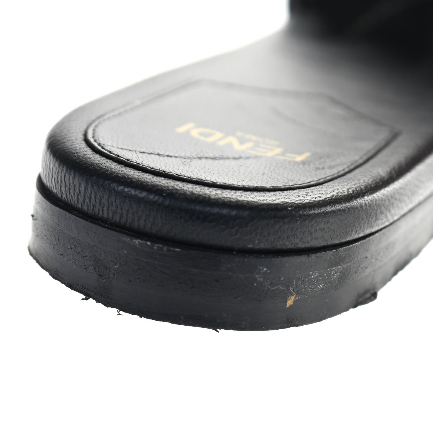 Fendi Raffia FF Flat Slide Sandals 37 Natural Black 12 of 14