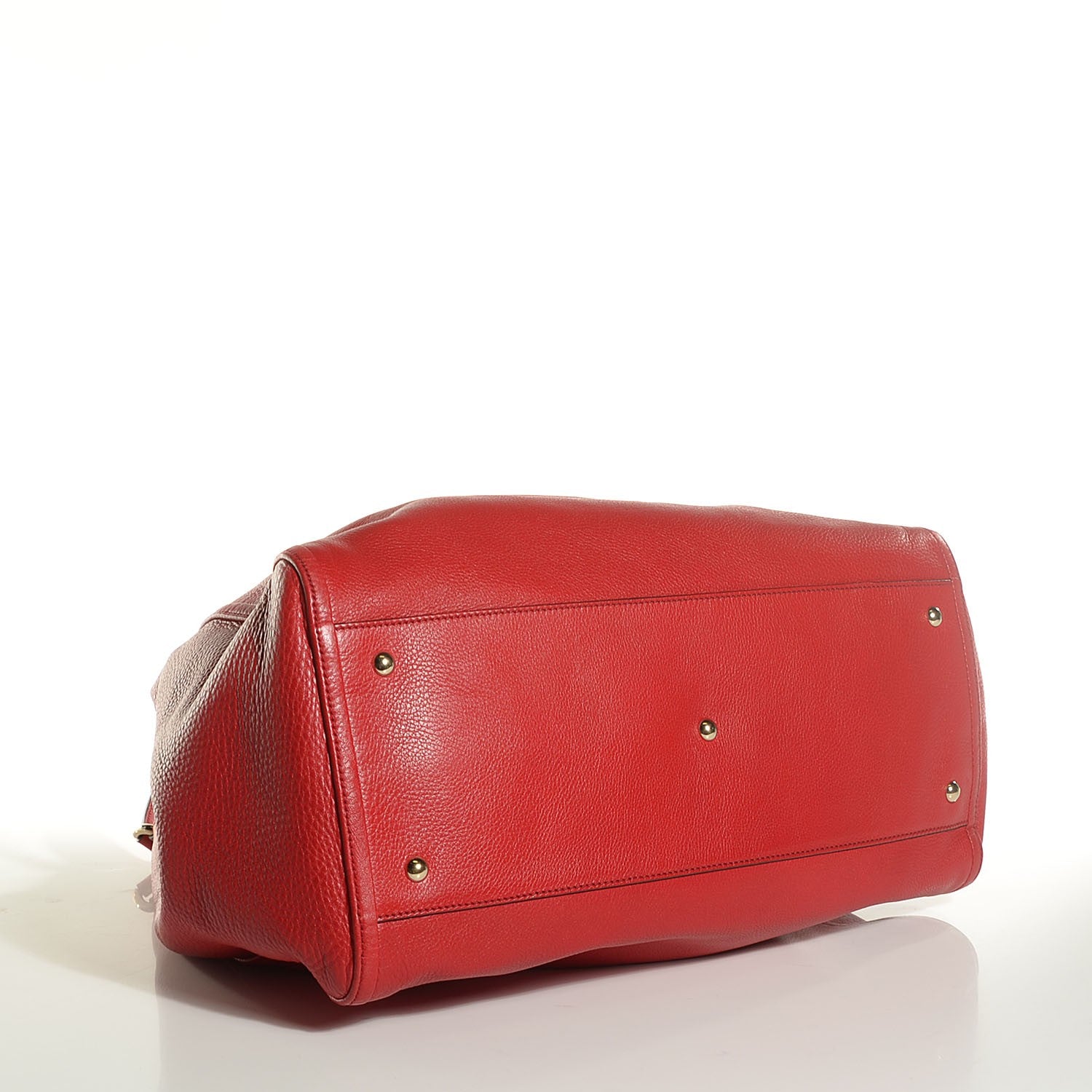 Gucci Pebbled Calfskin Large Soho Shoulder Bag Red 4 of 8