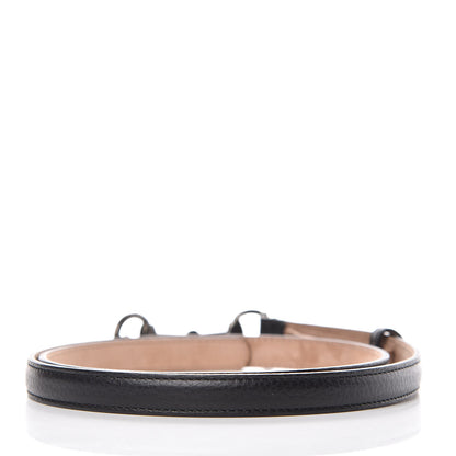 Gucci Calfskin Horsebit Skinny Belt 85 34 Black 3 of 6