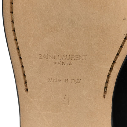Saint Laurent Suede Calf Hair Zebra Penny Loafers 41 Black White 6 of 7