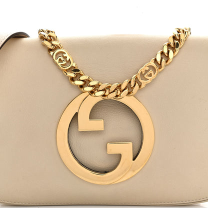 Gucci Roxy Calfskin Blondie Chain Shoulder Flap Bag Mystic White 8 of 13