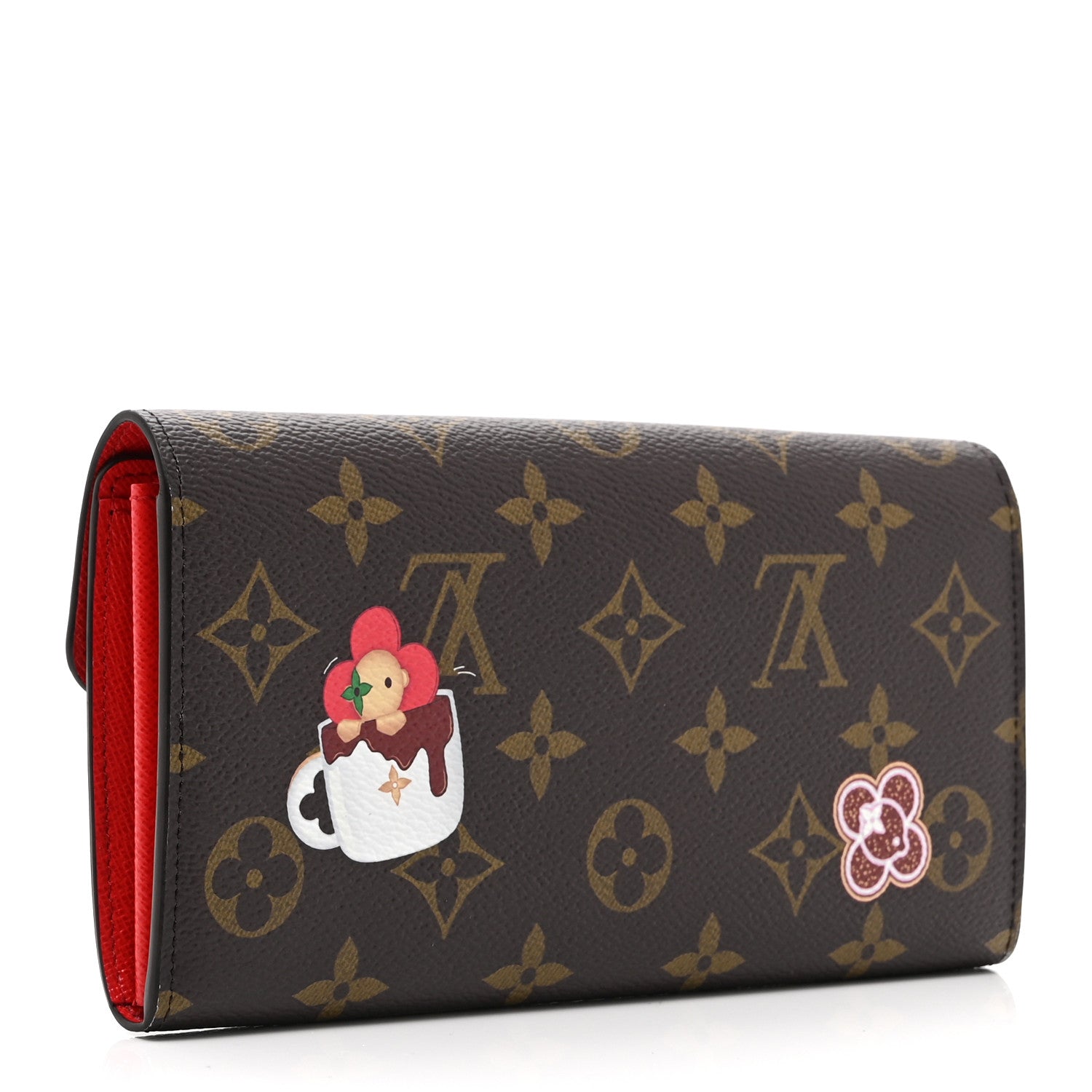 Louis Vuitton Monogram Candy Factory Sarah Wallet Candy Red 3 of 8