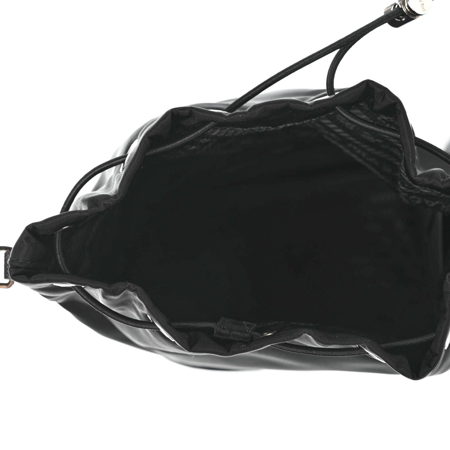 Prada Saffiano Tessuto Nylon Vela Bucket Wristlet Black 4 of 4
