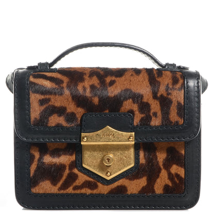 Alexander McQueen Calf Hair Leopard Print Mini Wicca Crossbody Bag Black 1 of 7