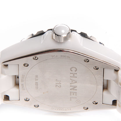 Chanel Stainless Steel Ceramic 38mm J12 Automatic Watch White 4 of 6