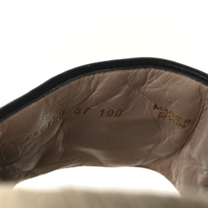 Gucci Monogram Matelasse GG Marmont Espadrille 20mm Slide Sandals 37.5 Beige Ebony Black 10 of 14