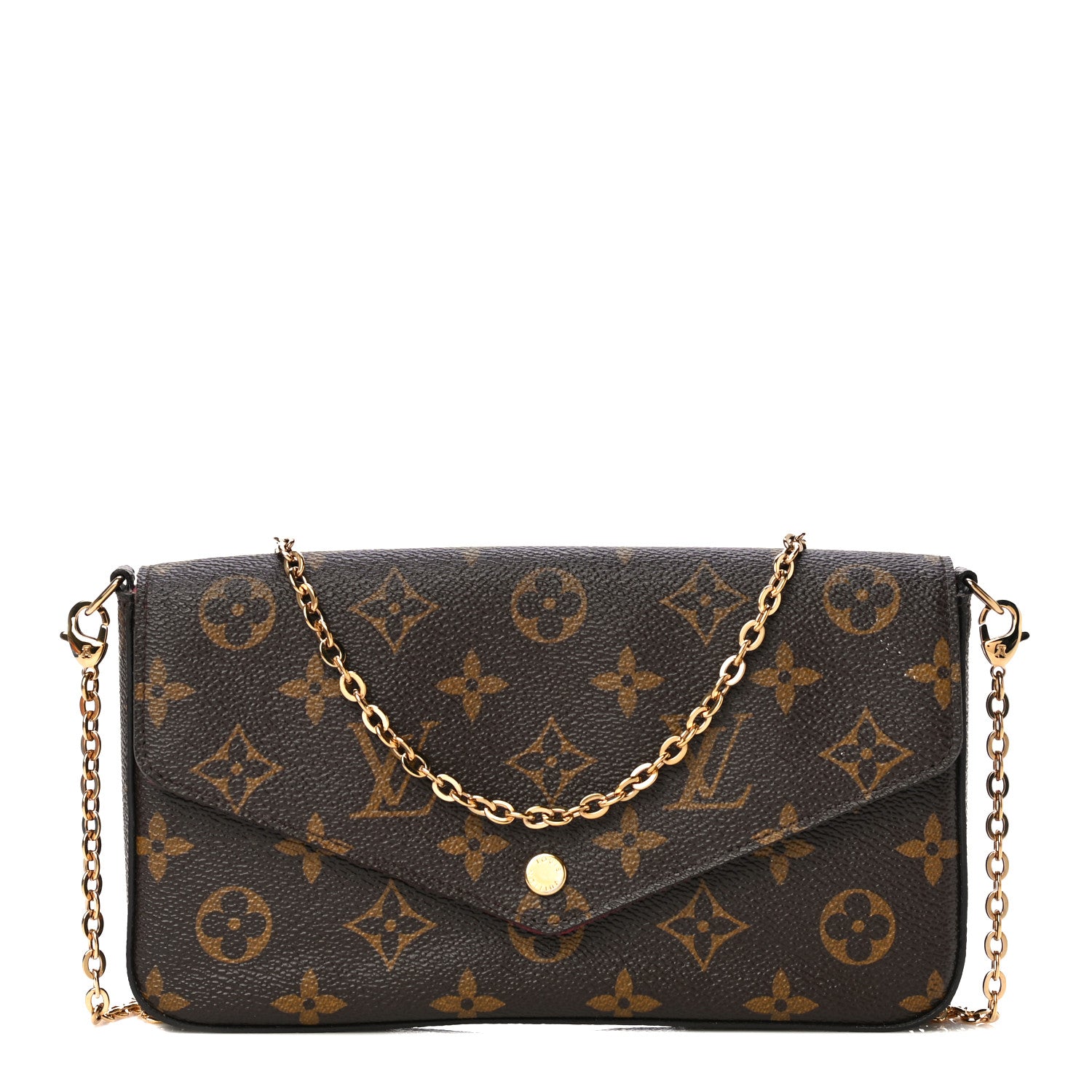 Louis Vuitton Monogram Pochette Felicie Chain Wallet Fuchsia 3 of 18
