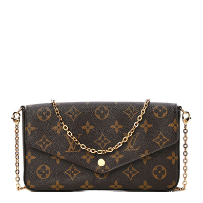 Louis Vuitton Monogram Pochette Felicie Chain Wallet Fuchsia 3 of 18