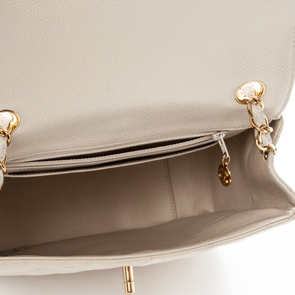 Chanel Caviar Quilted Small Single Flap White 5 of 9