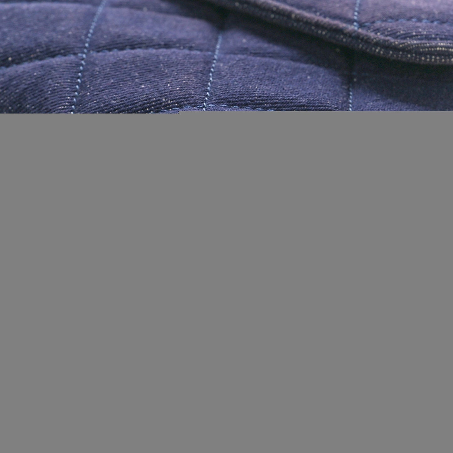Denim Quilted Small Trendy CC Flap Dual Handle Bag Blue