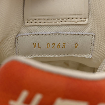 Louis Vuitton Damier Grained Calfskin Monogram Mens LV Trainer Sneakers 9 Orange 6 of 12