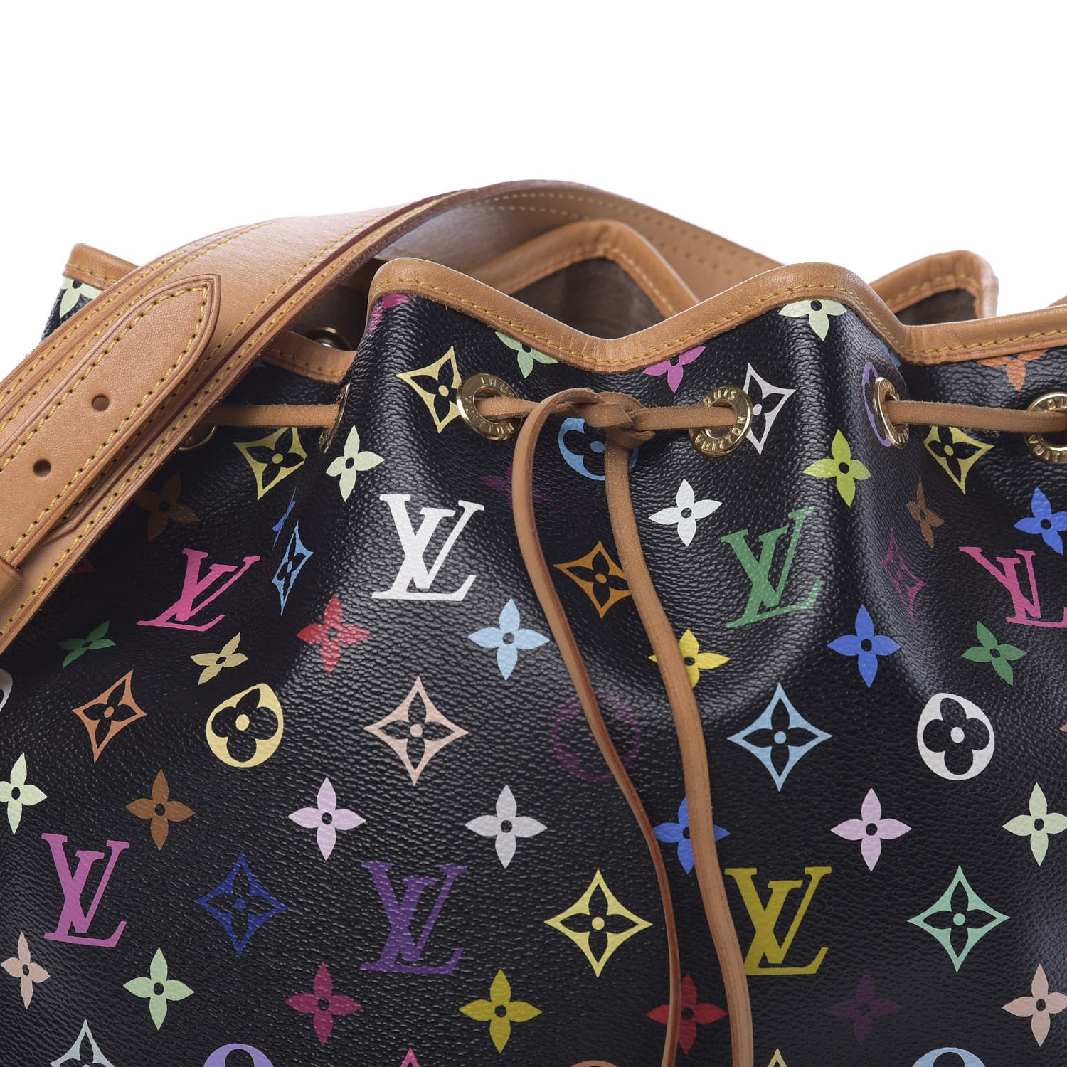 Louis Vuitton Monogram Multicolor Petit Noe Black 12 of 15
