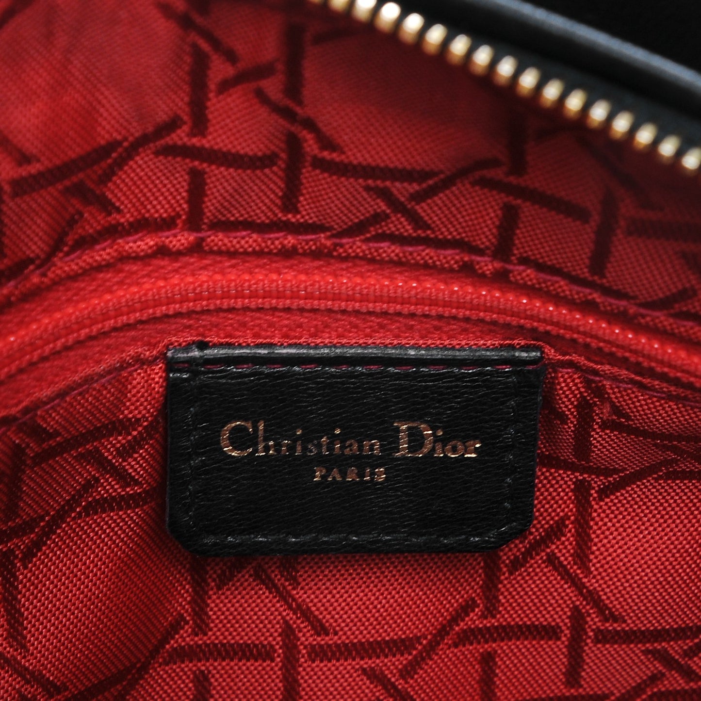 Lambskin Cannage Medium Lady Dior Black