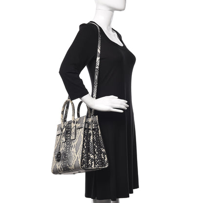 Saint Laurent Python Calfskin Embossed Small Sac de Jour Black 2 of 23