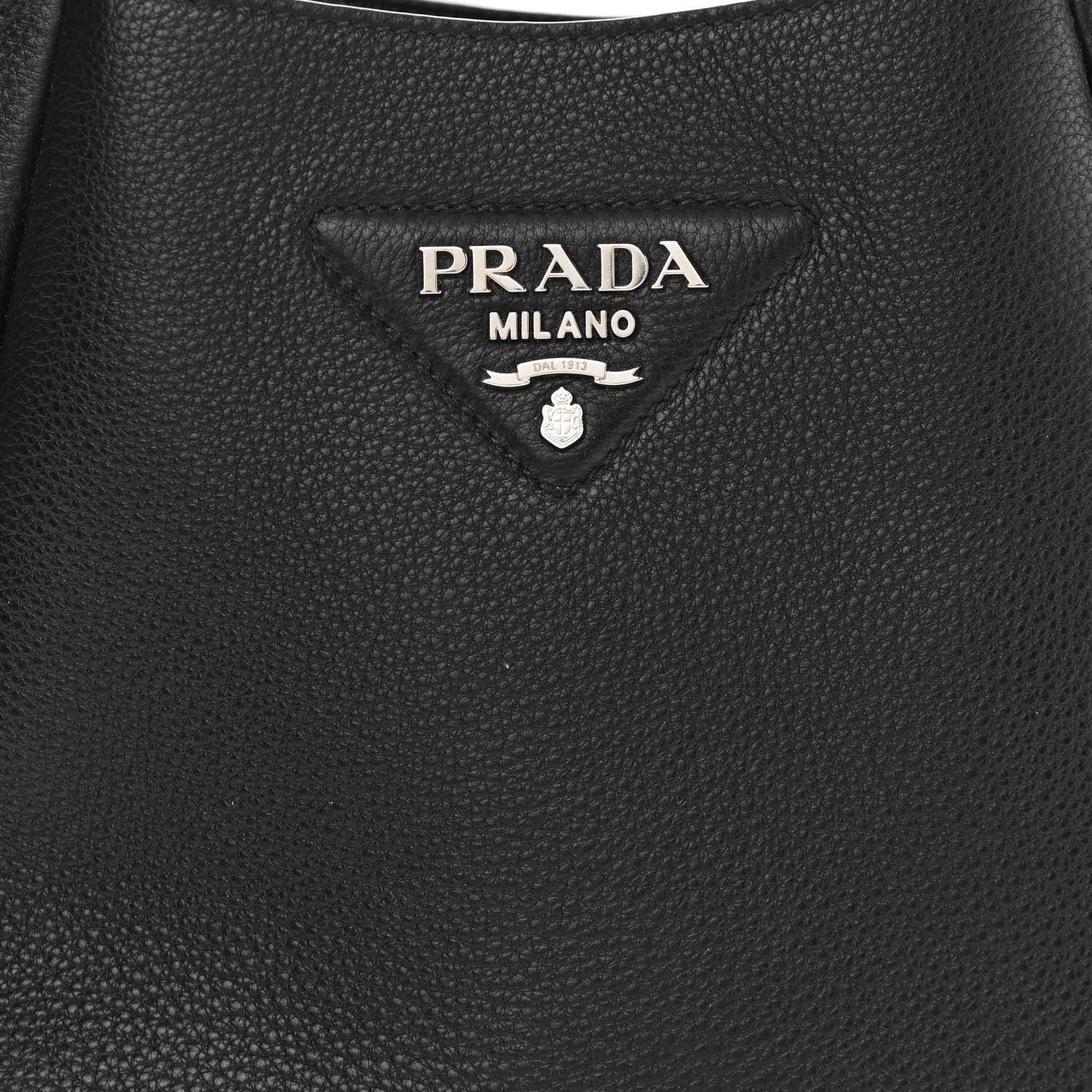 Prada Vitello Daino Soft Dynamique Hobo Black 7 of 10