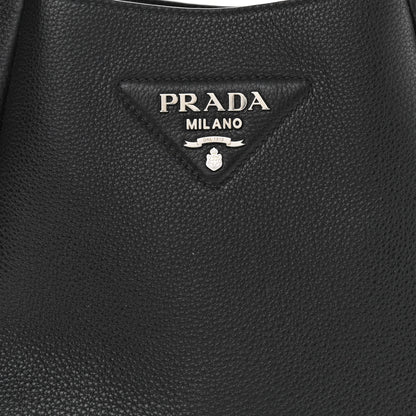 Prada Vitello Daino Soft Dynamique Hobo Black 7 of 10