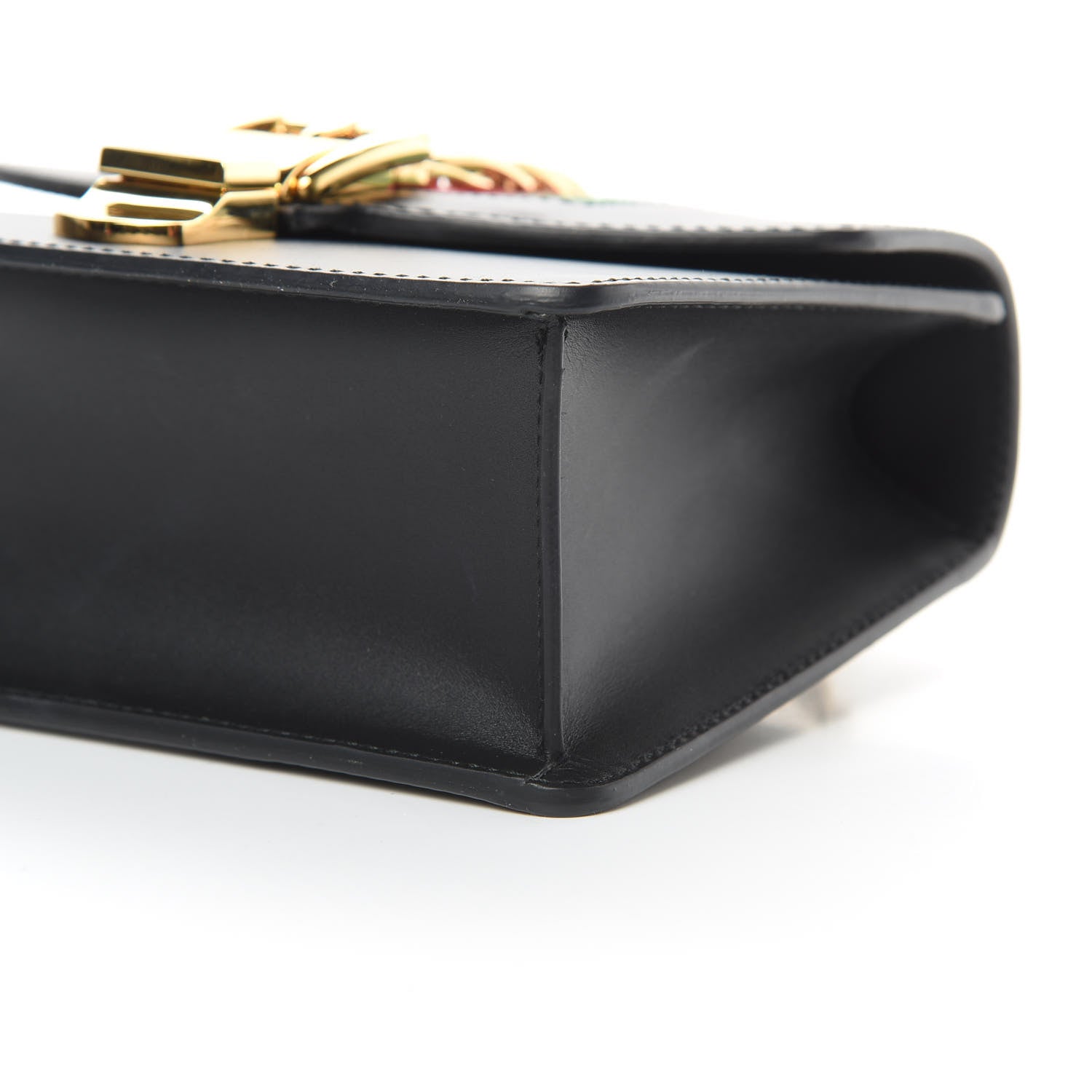 Gucci Calfskin Mini Sylvie Chain Shoulder Bag Black 10 of 15