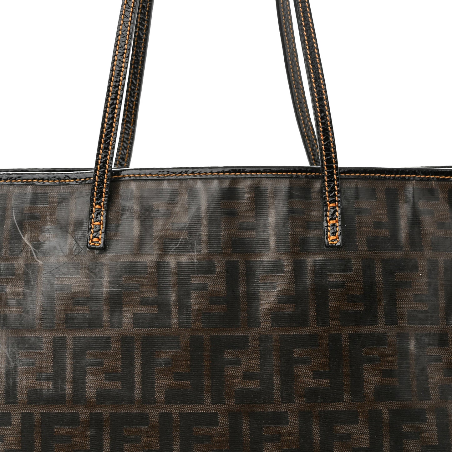 Zucca Spalmati Matrioska Small Roll Tote Tobacco Black